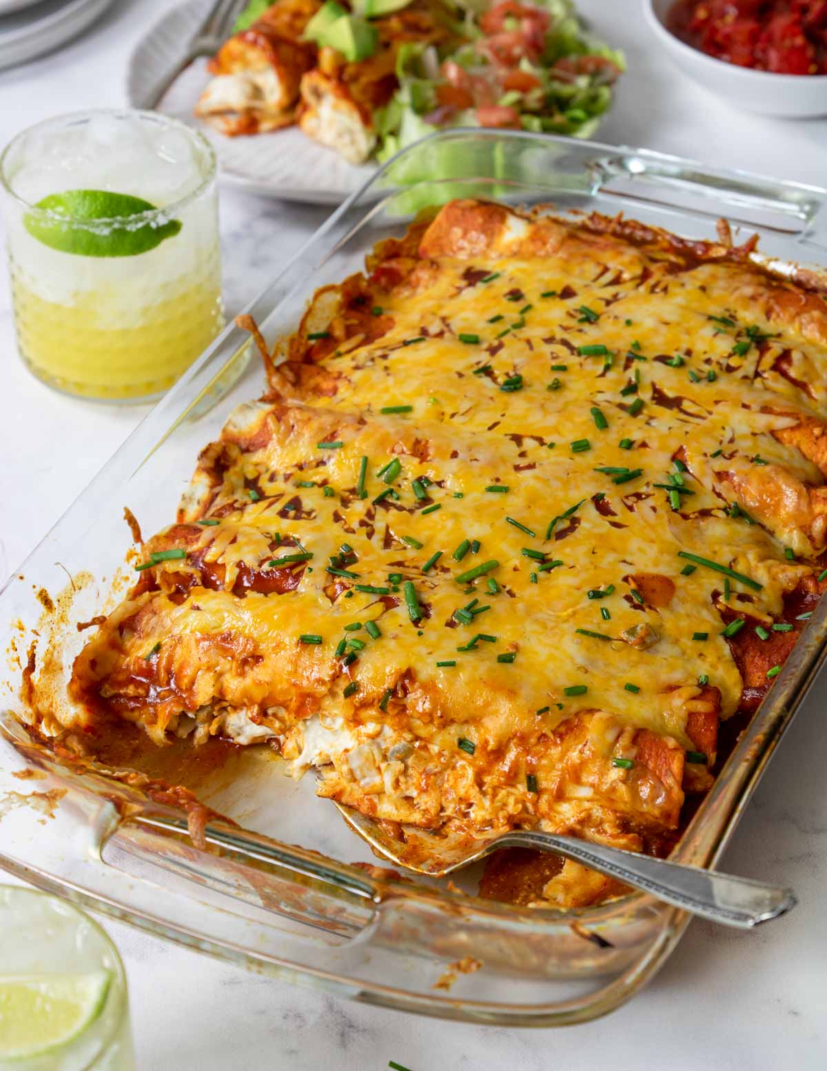 Cream Cheese Chicken Enchiladas | Easy to make - Mom's Dinner