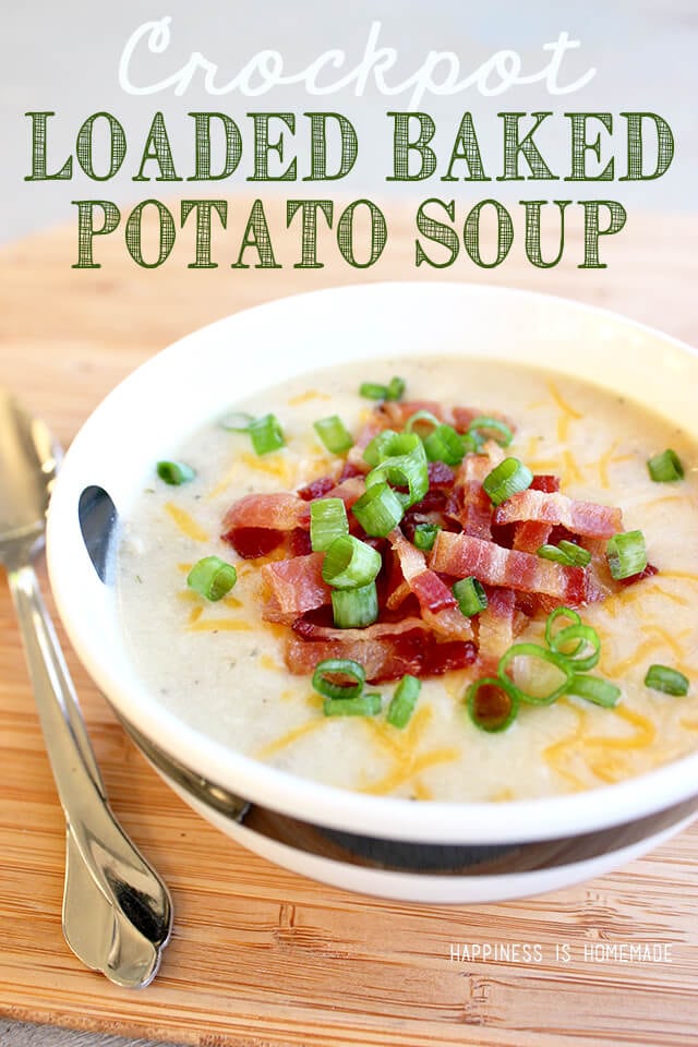 Crock Pot Loaded Baked Potato Soup Without Heavy Cream