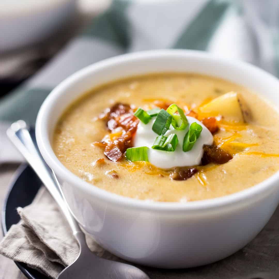 Baked Potato Soup No Blender