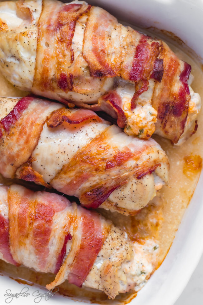 Bacon Wrapped Cream Cheese Chicken