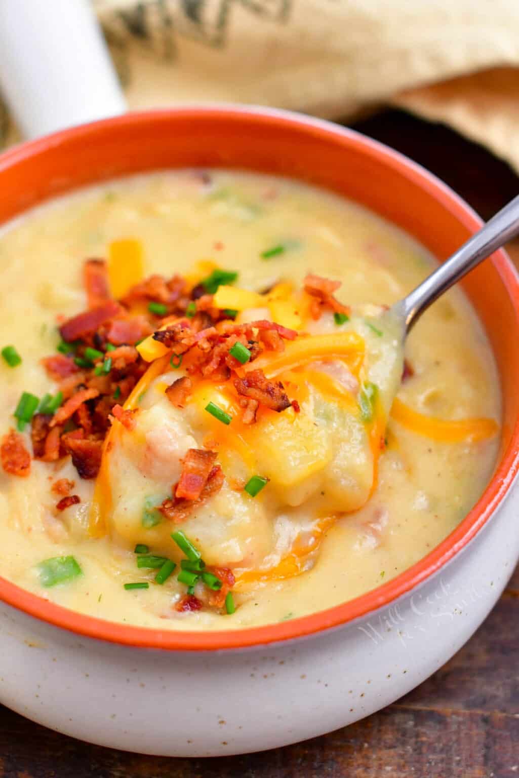 Baked Potato Soup For One