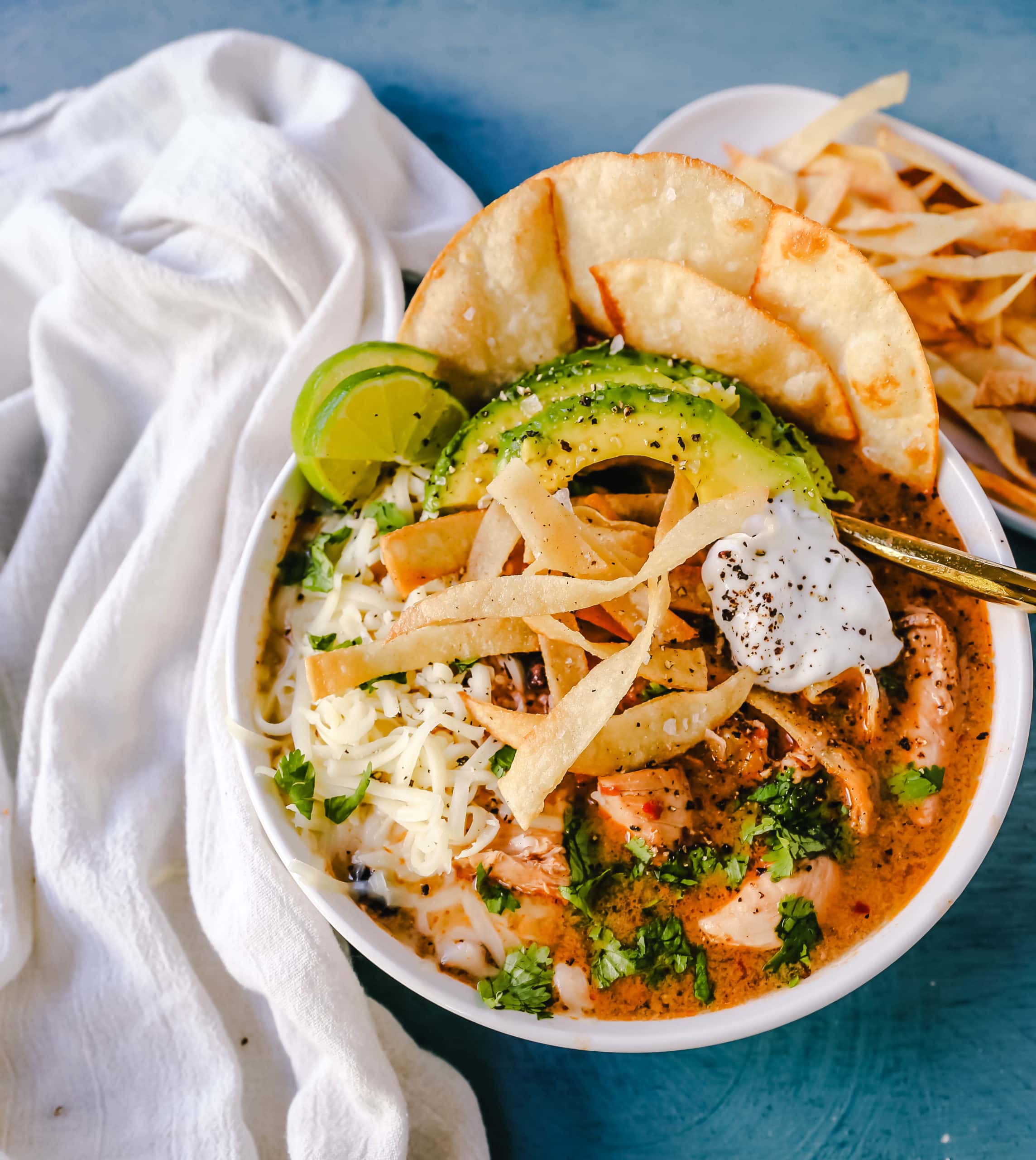 Creamy Chicken Tortilla Soup Cream Cheese