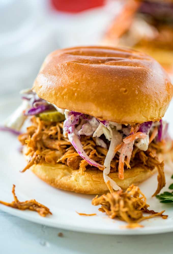 Shredded Chicken Sandwich With Cream Cheese