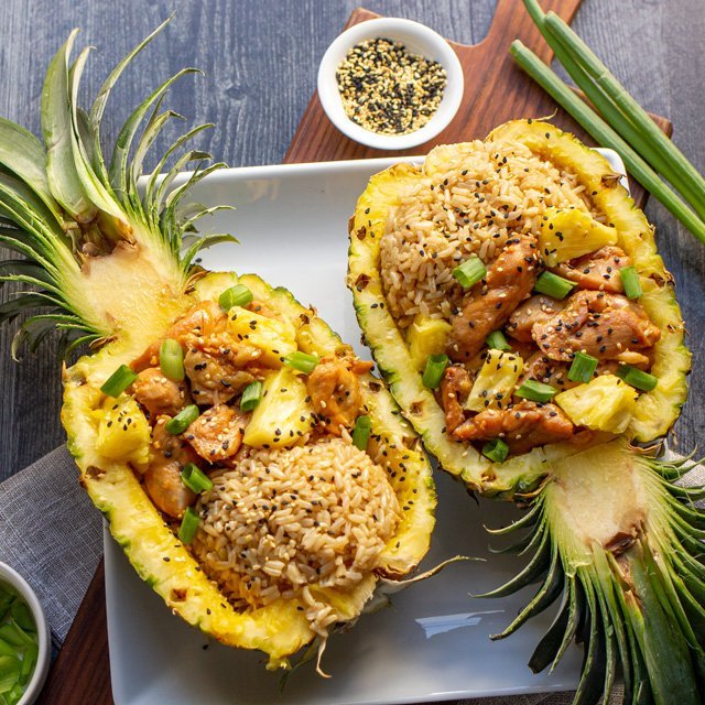 Chicken Teriyaki Pineapple Bowl Recipe