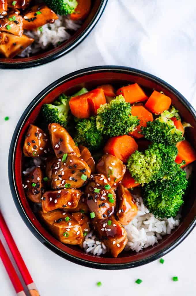 Chicken And Beef Teriyaki Bowls