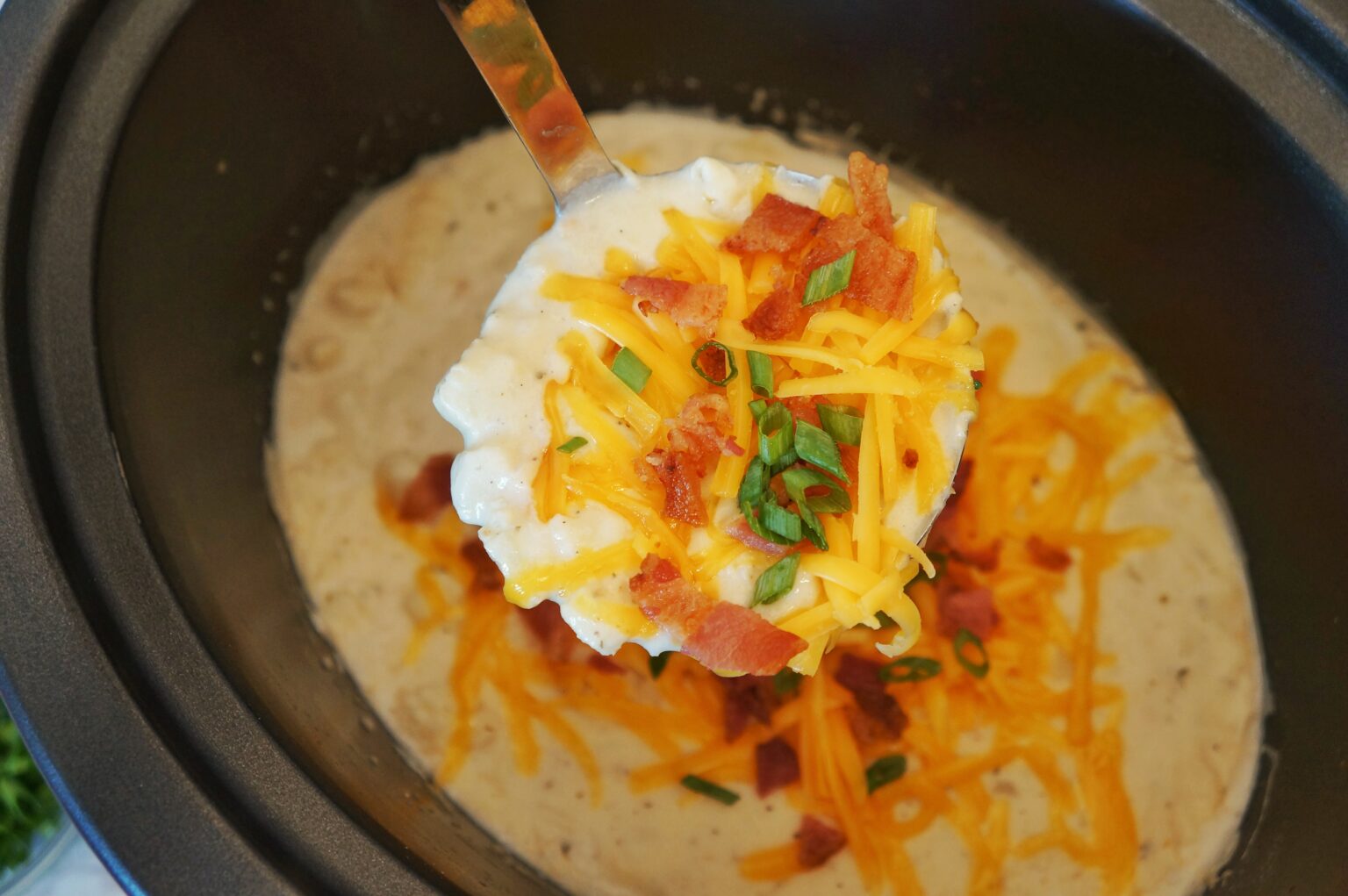 Baked Potato Soup Made With Hash Browns