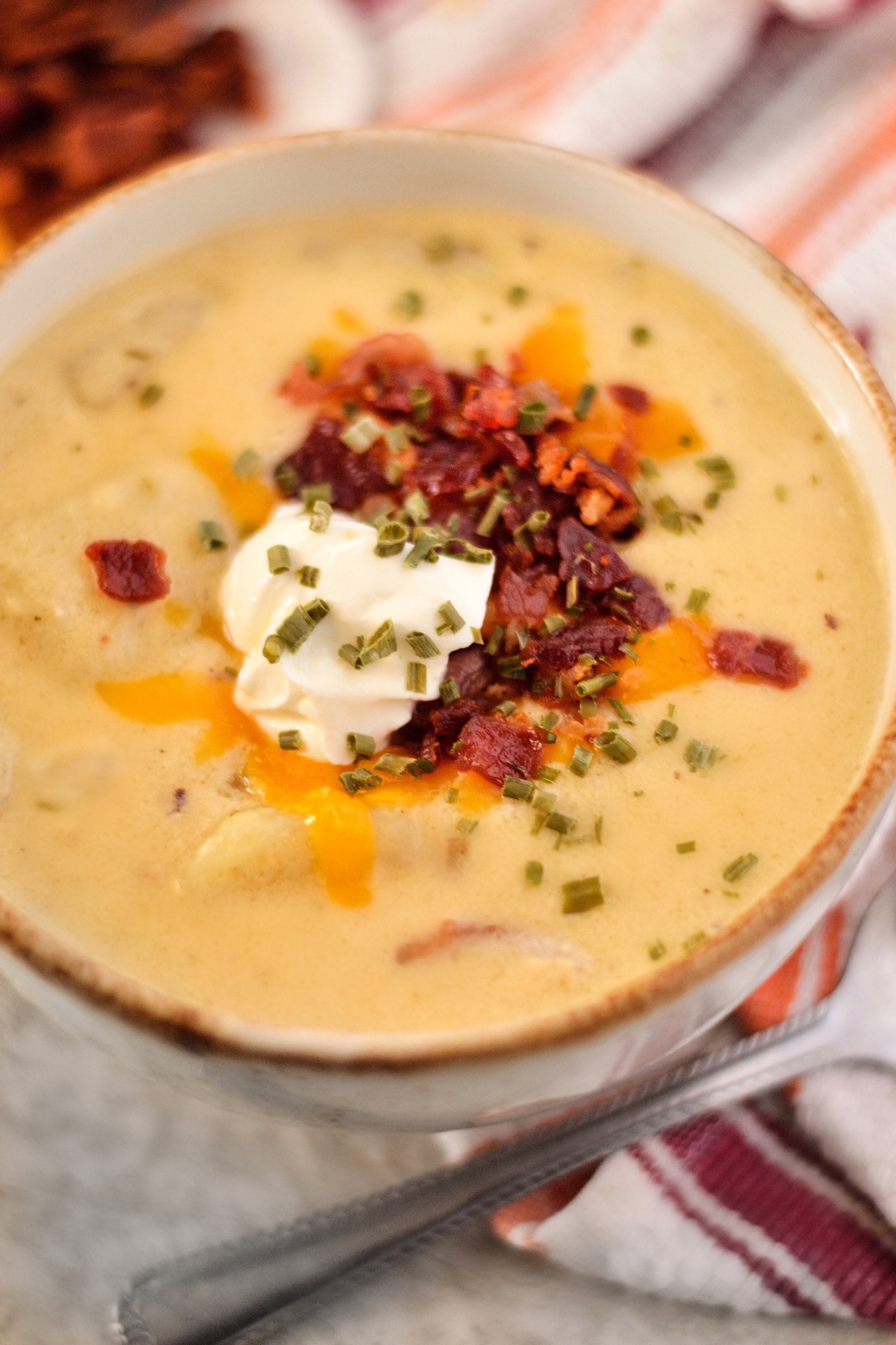 Loaded Potato Soup Recipe (Slow Cooker Version Included) - Coop Can Cook