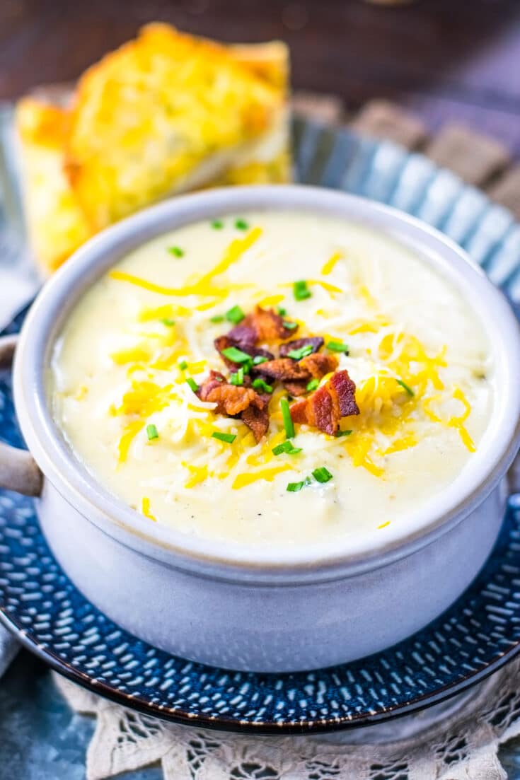 Baked Potato Soup With Sour Cream