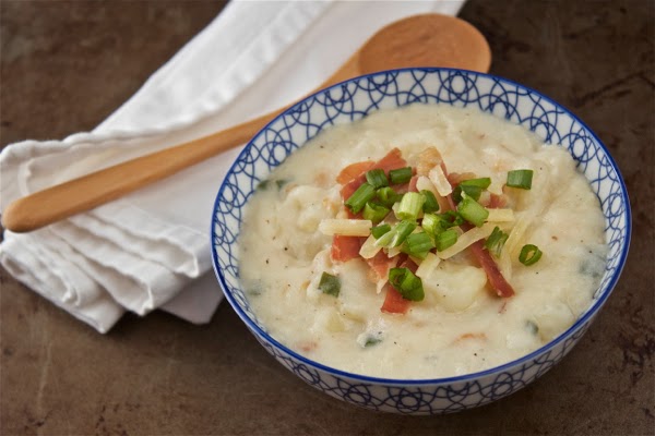 Baked Potato Soup With Skins