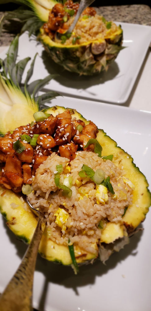 Delish Chicken Teriyaki Pineapple Bowls