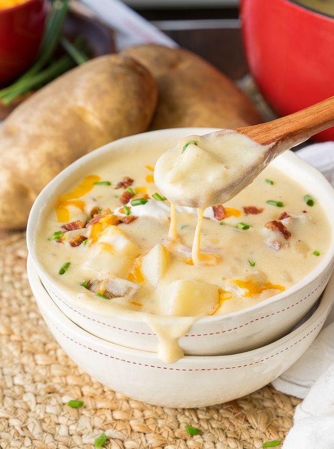 Baked Potato Soup No Bacon