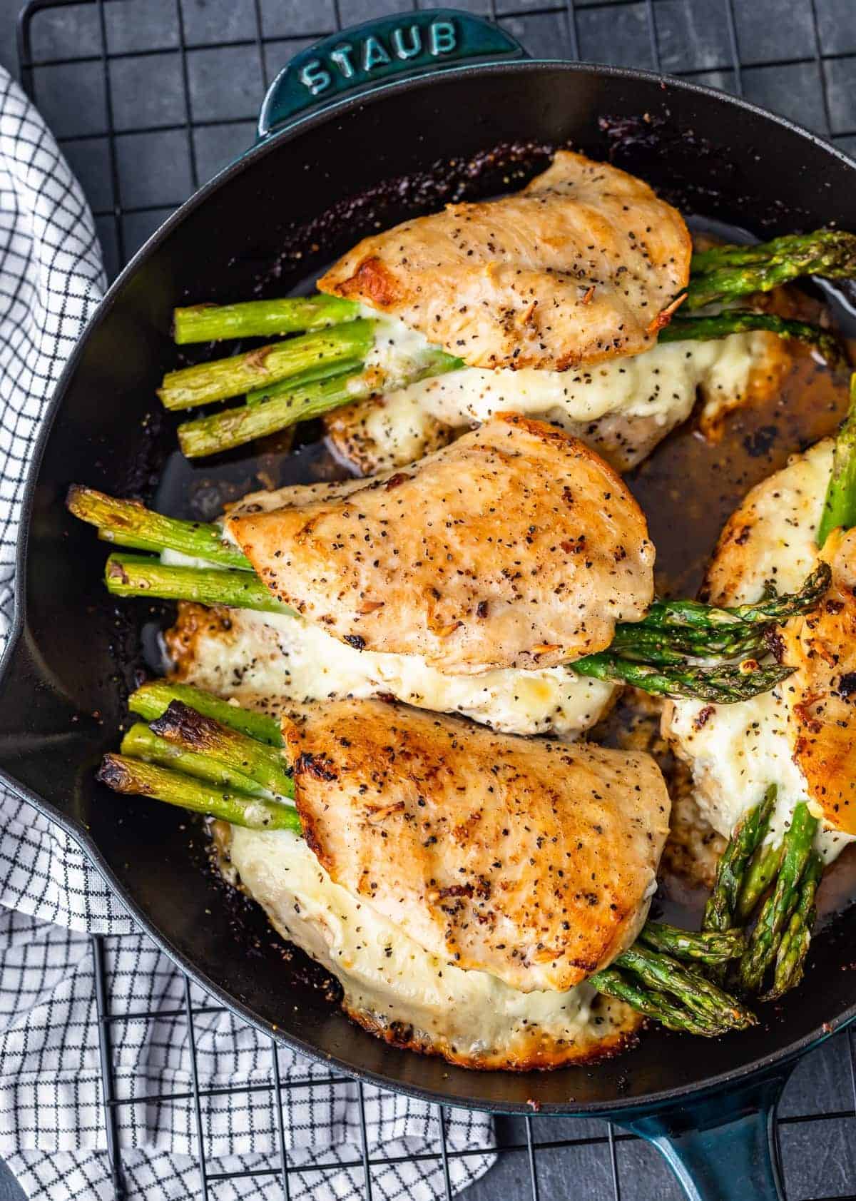 Asparagus Cream Cheese Stuffed Chicken