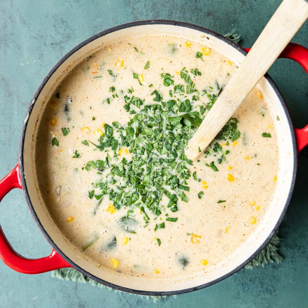 Chicken Poblano Soup With Cream Cheese