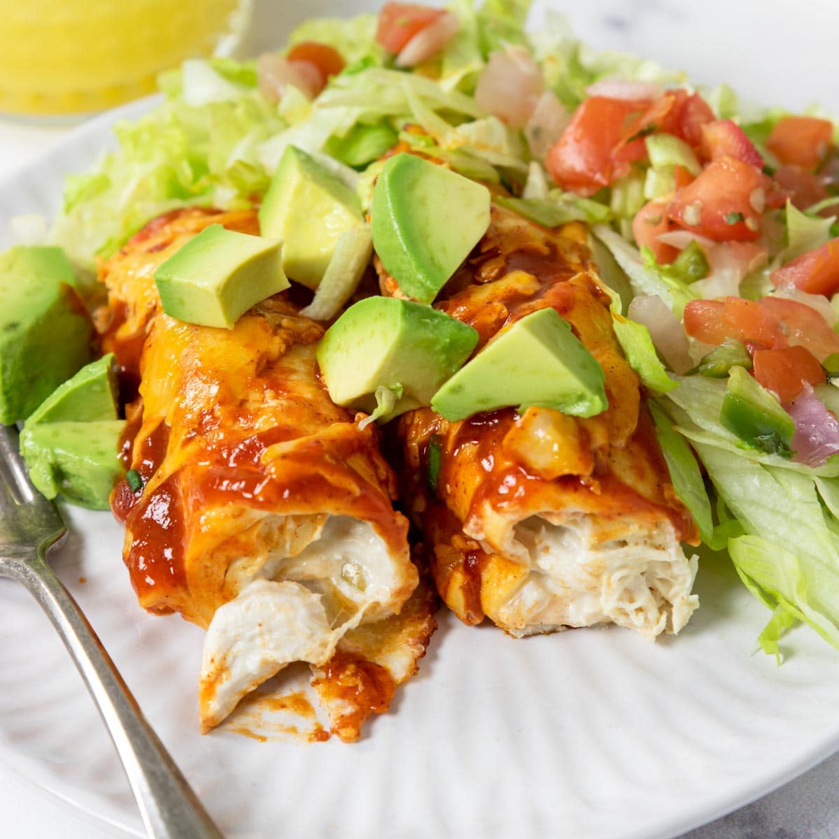 Easy Cream Cheese Chicken Enchilada Recipe