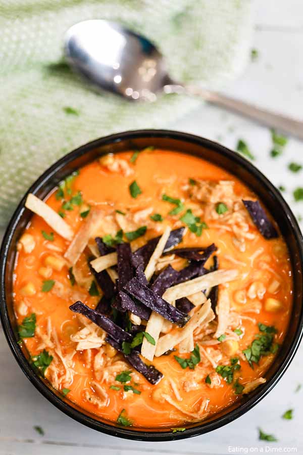 Chicken Tortilla Soup Using Cream Cheese