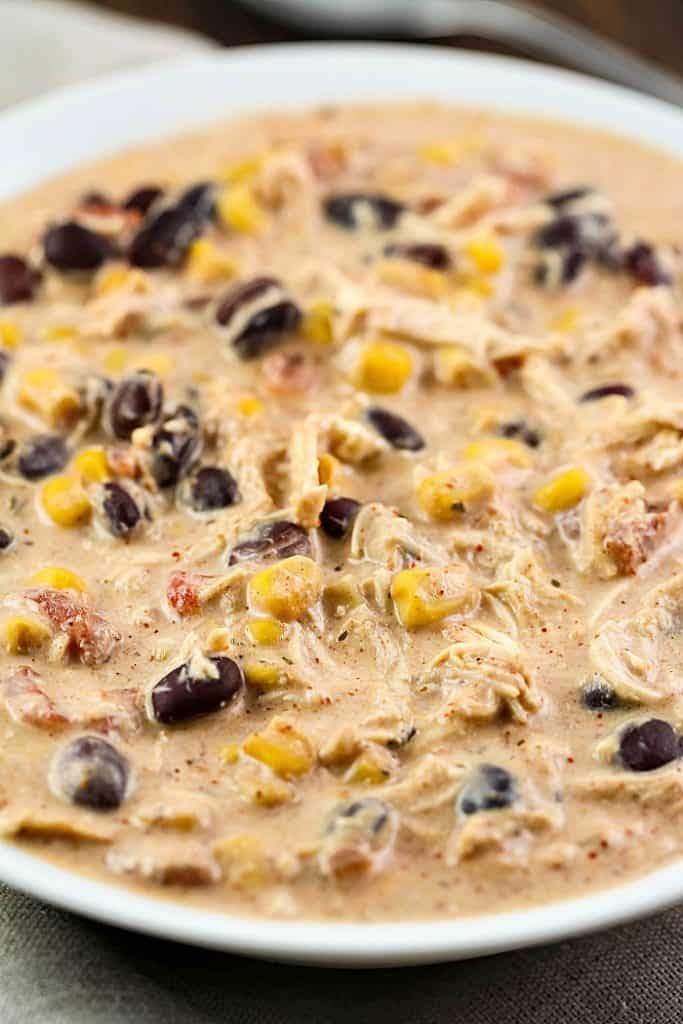 Fantastic and easy Crock Pot Cream Cheese Chicken Chili recipe! My