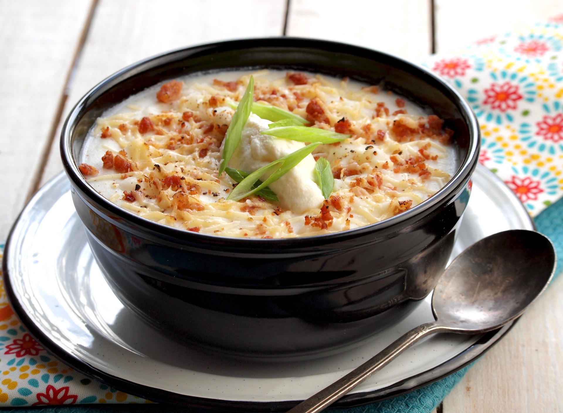 Baked Potato Soup Loaded