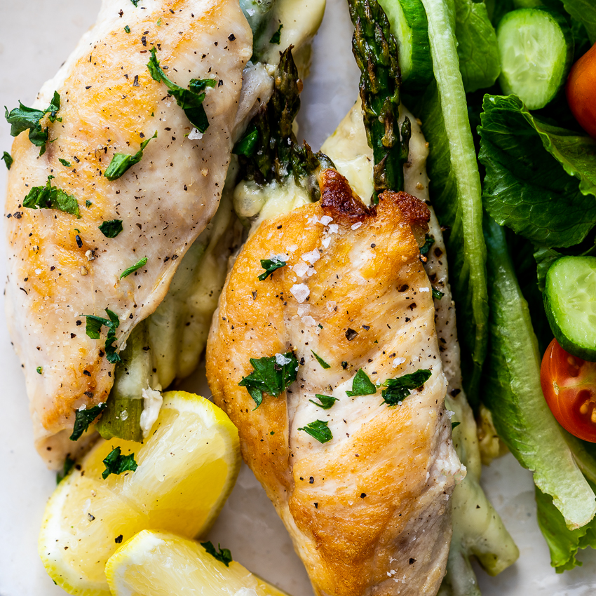 Cream Cheese And Asparagus Stuffed Chicken