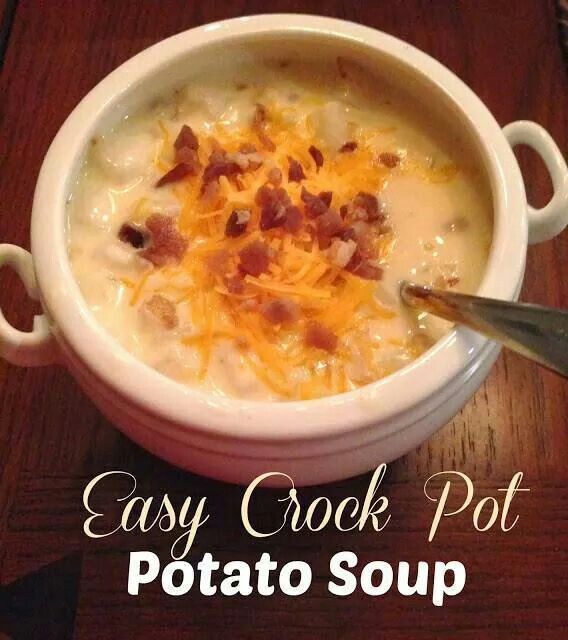 Potato soup | Potato soup crock pot easy, Potato soup crock pot, Recipes