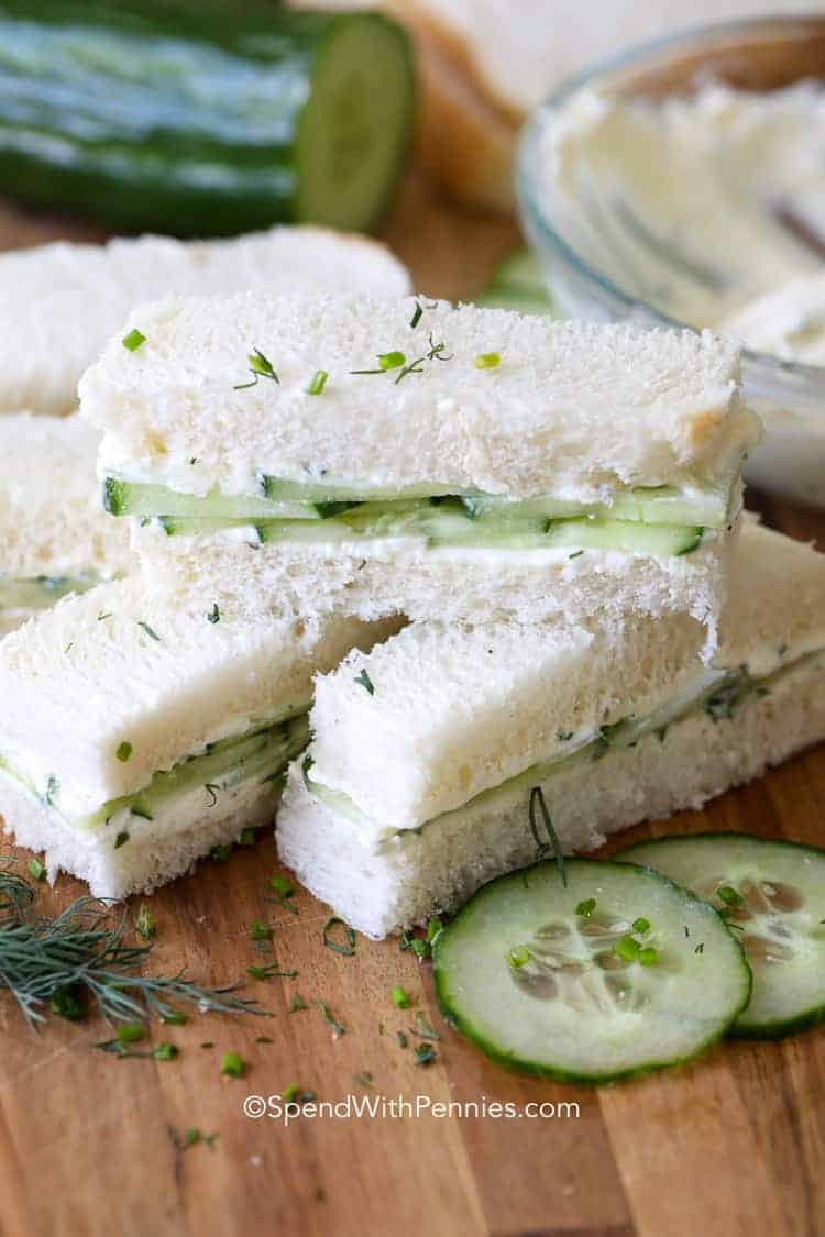 Chicken Cream Cheese Cucumber Sandwich