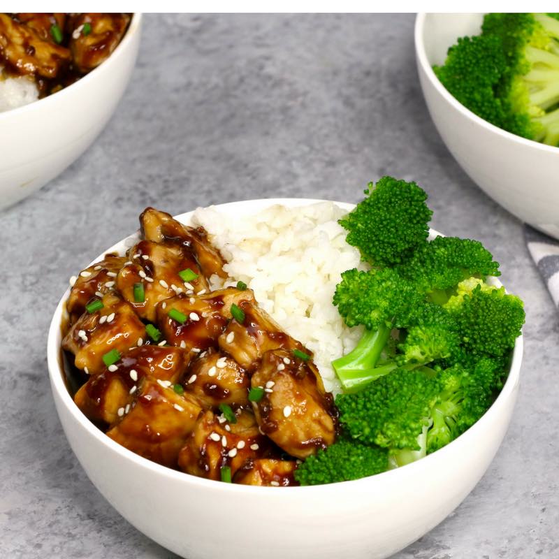 Quick Teriyaki Chicken Rice Bowls