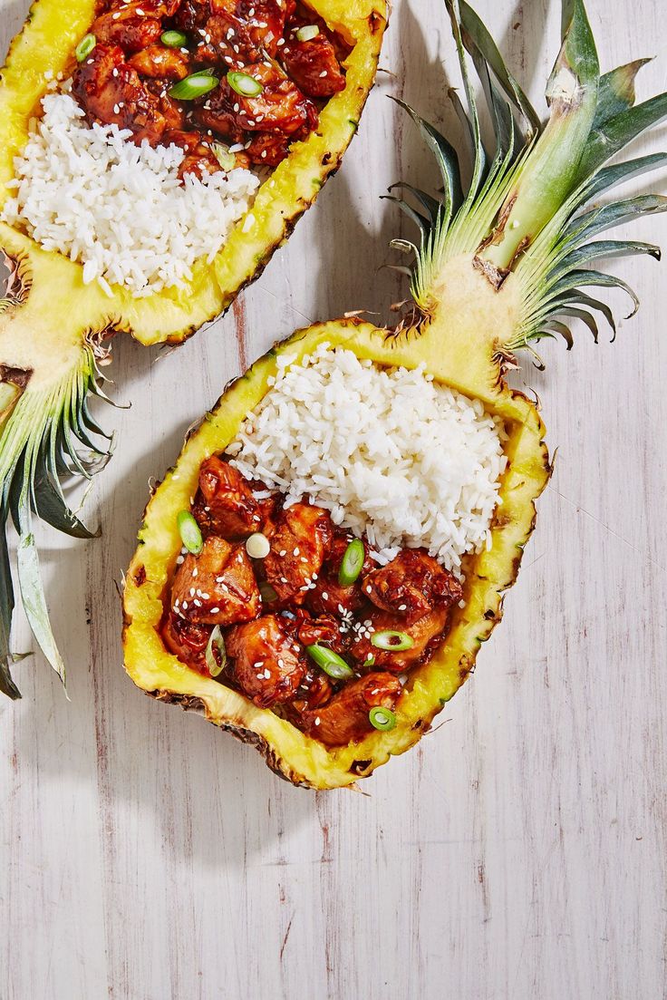 Chicken Teriyaki Pineapple Bowls Recipe