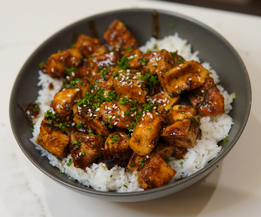 Teriyaki Chicken Bowl Hot Sauce